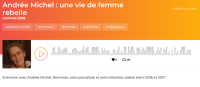 Audioblog – Andrée Michel : une vie de femme rebelle